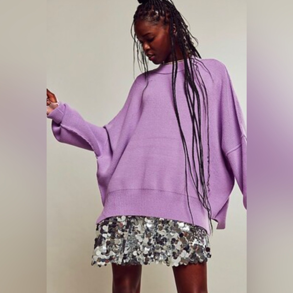 NWOT Free People Easy Street Tunic Lavender Sz L